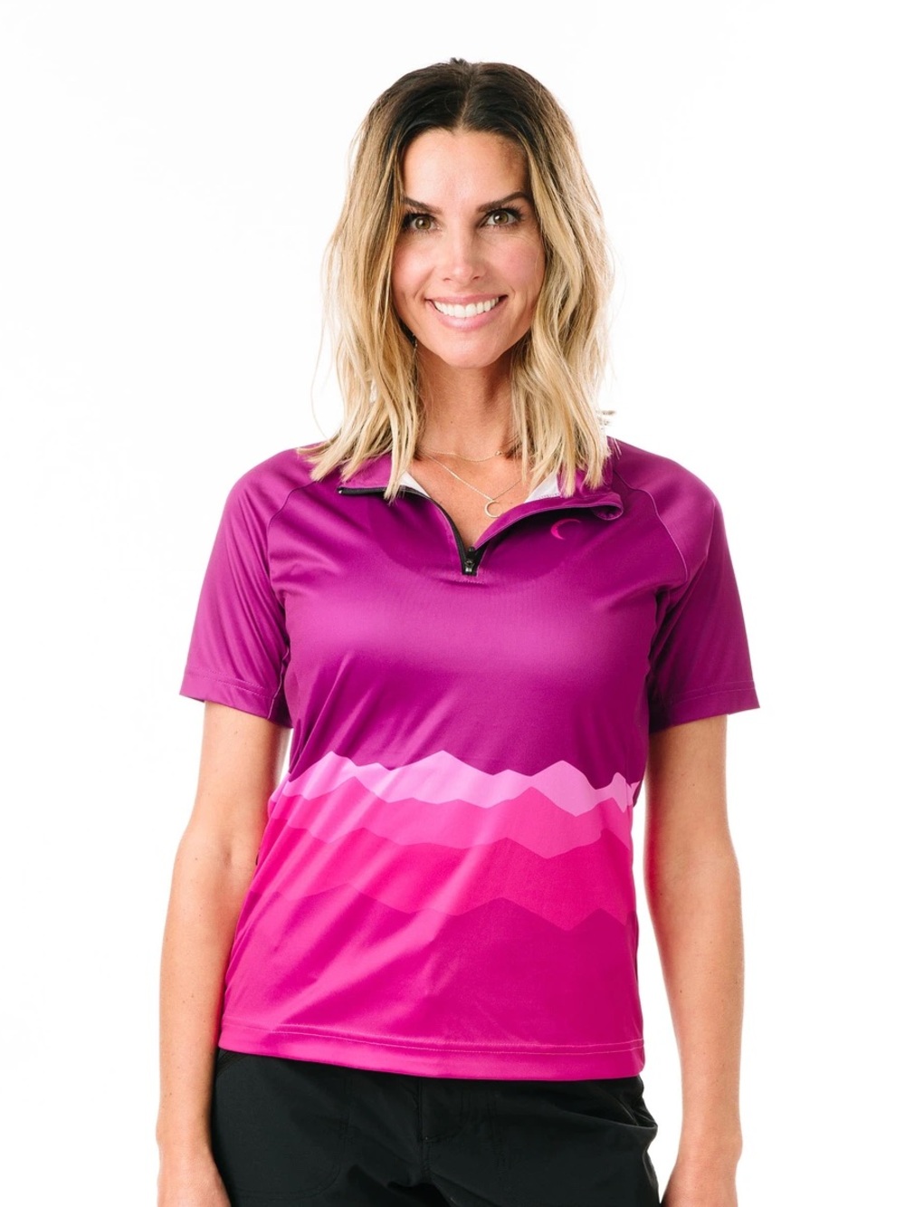 Zyia active pink freeride mountain jersey NWT